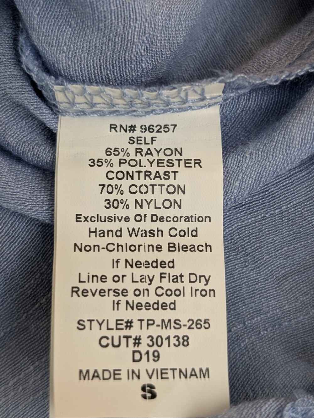 Ivy Ridge Light Blue Lace Button-Front Blouse - Picture 9 of 9